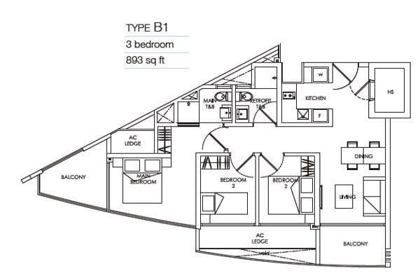 8M Residences - Floorplan - Type B1