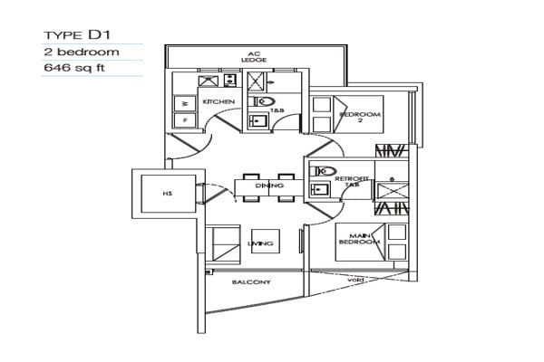 8M Residences - Floorplan - Type D1