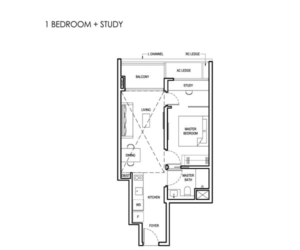 Grand-Dunman - 1 Bedroom with Study