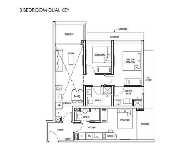 Grand Dunman - 3 Bedroom Dual Key