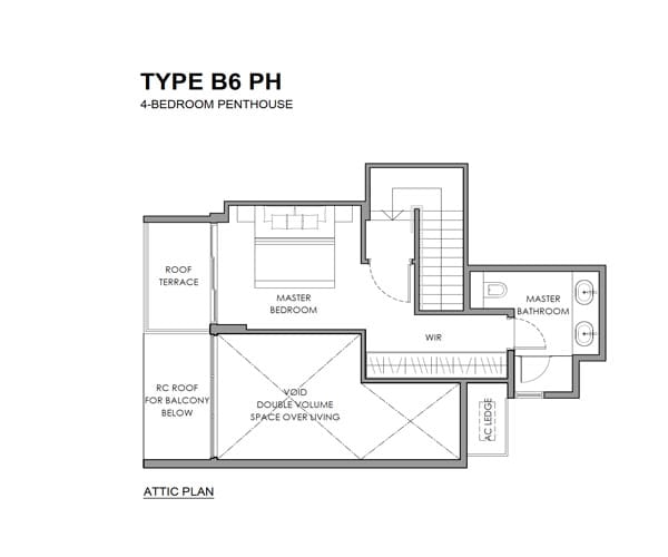 The Hillshore - 4 Bedroom Penthouse (Attic Level) Floor Plan