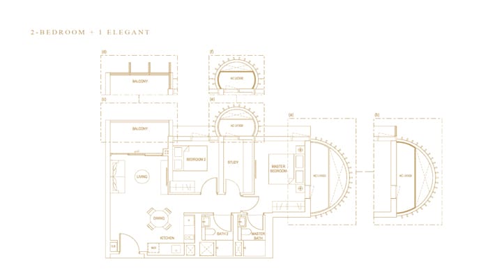 Klimt-Cairnhill - 2 Bedroom with Elegant