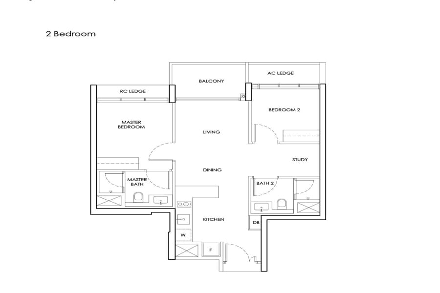 Chuan Park - 2 Bedroom Floorplan