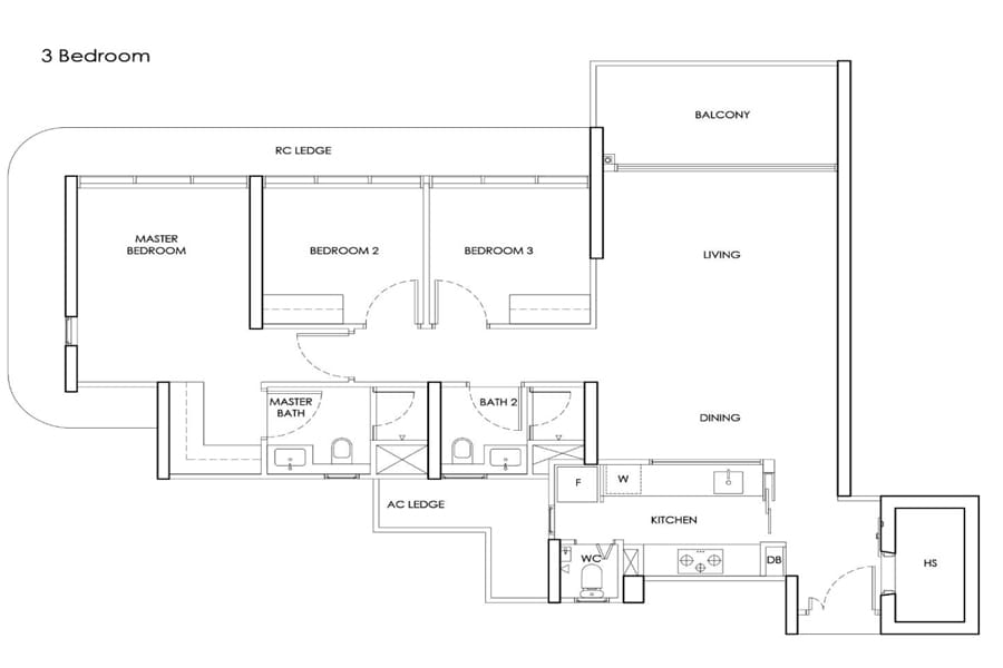 Chuan Park - 3 Bedroom Floorplan