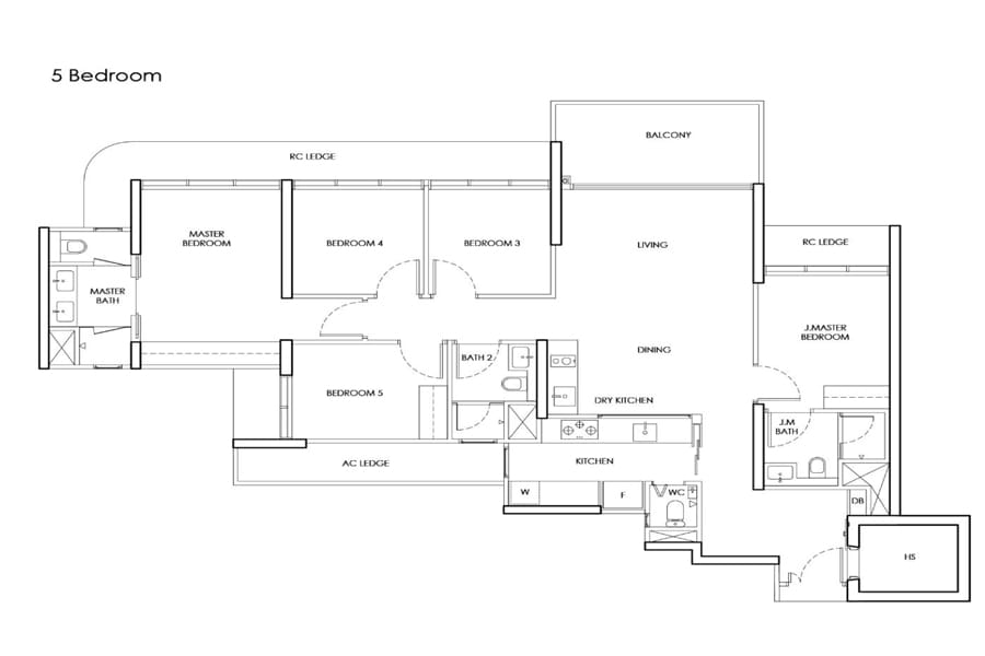 Chuan Park - 5 Bedroom Floorplan